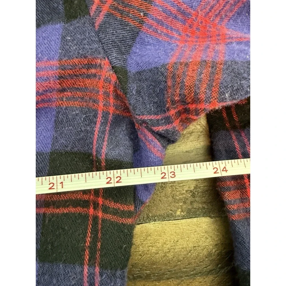 LL Bean Robe 100% Cotton Plaid Flannel Robe Size Medium Loungewear Sleepwear